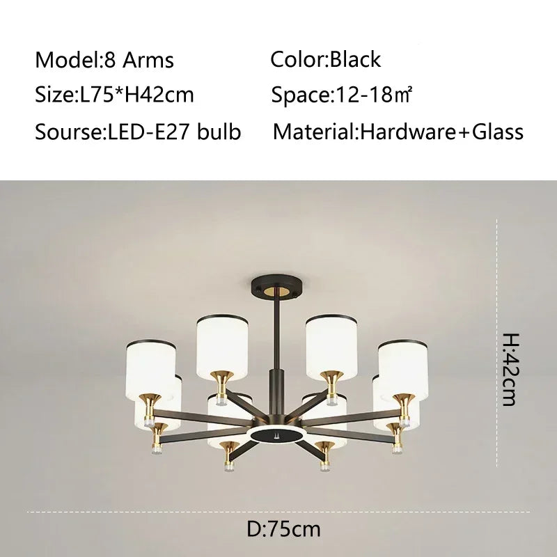 Axyaa Classical Trichromatic Chandelier for Home Lighting