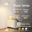Axyaa Cream Floor Lamp: Minimalist Design for Bedroom, Kids' Room & Desk