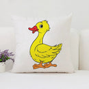 Axyaa Cute Duck Pillowcase 45x45 for Living Room & Bed Pillows