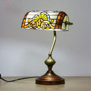 Axyaa Tiffany Glass Table Lamp - LED Modern Creative Color Desk Light