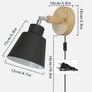Axyaa Nordic Wooden Wall Light with 6 Colors for Living Room & Bedroom