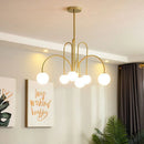 Axyaa Copper Magic Bean Pendant Light: Modern Designer Chandelier for Various Spaces