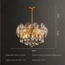 Axyaa Luxury Light Crystal Chandelier – Modern Minimalist Elegant Living Room Fixture