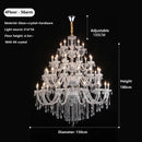Axyaa Luxury Crystal Chandelier Lighting Top Grade K9 Crystals for Villa Foyer