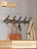 Axyaa Space Aluminum Wall Hook Hanger for Bathroom and Closet