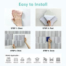 Axyaa Fish Scale Tile Stickers: 3D Self-adhesive for Living Room, Bathroom - Pack of 10