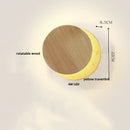 Axyaa Creative Wood Rotate LED Wall Lights with Glass Ball for Living Room