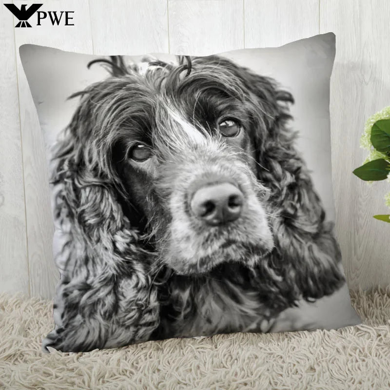 Axyaa Cocker Spaniel Sofa Cushion Cover - Creative and Simple Home Decor