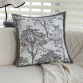 Axyaa Soft Jacquard Gray Pillow Cover 45x45 Nordic Style Cozy Decor Case