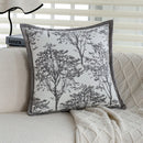Axyaa Soft Jacquard Gray Pillow Cover 45x45 Nordic Style Cozy Decor Case