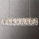 Axyaa Crystal Round LED Chandelier for Dining Room Bedroom Living Room