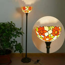 Axyaa Tiffany Floor Lamp Retro Stained Glass Country Living Room Bedroom Light