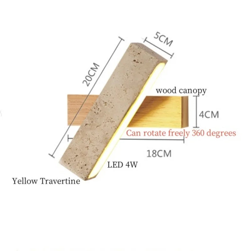 Axyaa Wood Glass LED Wall Sconce - Nordic Modern Stair Lights for Bedroom & Bathroom