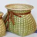 Axyaa Round Bamboo Woven Baskets: Decorative Lightweight Rattan Home Wedding Supplies