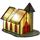 Axyaa Vintage Stained Glass Table Lamp Church Light Antique Original Living Room