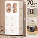 Axyaa Double-Door Foldable Wardrobe - Large Capacity Clothes/Quilts Storage, Bedroom/Living Room