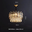 Axyaa Modern Luxury Crystal Chandelier LED Pendant Light
