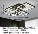 Axyaa Acrylic LED Ceiling Lamp Black 220V for Modern Living Room Bedroom Dining Room