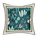 Axyaa Green Leaves Moss Print Velvet Cushion Cover 45x45cm for Home Decor