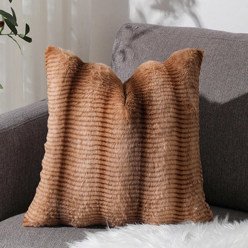 Axyaa Winter Plush Pillow Cover - Cozy Home Decor for Sofa, Couch, Bed