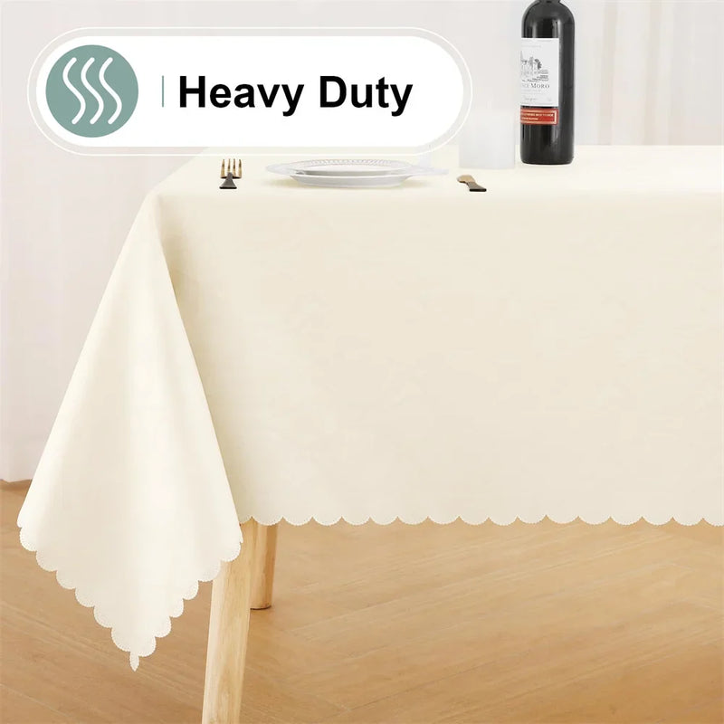Axyaa Waterproof Vinyl Tablecloth for Kitchen Dinner Party décor