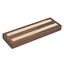 Axyaa Walnut Wood Double-Slot Ring Display Stand for Jewelry Storage and Ornaments