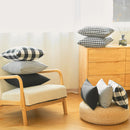 Axyaa Black White Checkered Cushion Cover Nodic Style Pillowcase Sofa Decor 30x50cm/45x45cm
