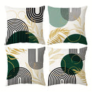 Axyaa Geometric Leaf Pattern Pillowcase for Living Room Sofa and Bedroom Décor