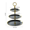 Axyaa Three Tier Round Cake Display Stand Tray - Wedding Birthday Party Decor