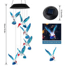 Axyaa Solar Hummingbird LED Chime: Color-Changing Decor Light