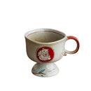 Axyaa Moon Rabbit Coarse Pottery Coffee Cup, 250ml