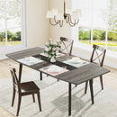 Axyaa Industrial Wood Dining Table, Seats 6-8, 70.8" with Metal Legs
