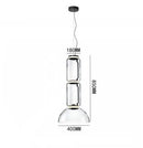 Axyaa Glass LED Pendant Light - Modern Transparent Luminaires for Indoor Living and Dining Room