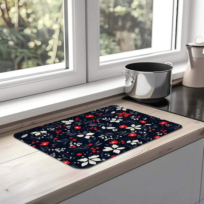 Axyaa Christmas Coffee Table Drain Pad: Absorbent & Anti-Slip Square Mat