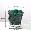 Axyaa Glass Vase Hydroponic Flower Pot Desk Decor Floral Arrangement Vase