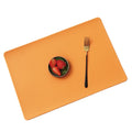 Axyaa PU Leather Square Placemats Set of 4 Double-Sided Washable Table Mats