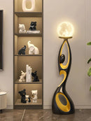 Axyaa Luxury Resin Sculpture LED Floor Lamp