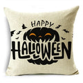 Axyaa Halloween Bat Pumpkin Illustration Pillowcase Sofa Lumbar Pillow Cover