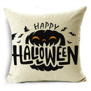 Axyaa Halloween Bat Pumpkin Illustration Pillowcase Sofa Lumbar Pillow Cover
