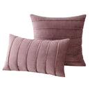Axyaa Red Green Stripe Velvet Pillow Covers 30x50cm 45x45cm 50x50cm