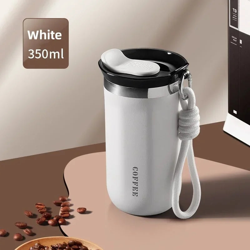 Axyaa Stainless Steel Insulated Cup with Lid - 350/500ML Thermal Mug Vacuum Flask