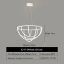 Axyaa White Curved Artistic Pendant Lamp – Modern Nordic Decorative Lighting
