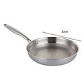 Axyaa 304 Stainless Steel Wok Frying Pan 28/30cm NonStick for Gas Stove Induction