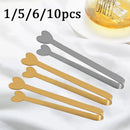 Axyaa Stainless Steel Heart Ice Clip - Coffee Shop & Home Snack Cube Clip
