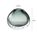 Axyaa Elegant Glass Vase for Home Decor and Flower Arrangement