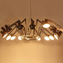 Axyaa Vintage Spider Chandelier Industrial Metal Hanging Lamp
