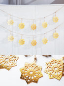 Axyaa 8-Pointed Star Acrylic Flag with Wooden Beads, Eid & Ramadan Ornaments