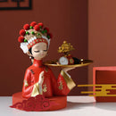 Axya Red Tray Key Storage: Modern Desktop Sculpture & Living Room Decor