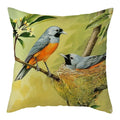 Magpie Print Cushion Cover by Axyaa: Decorative Flora & Fauna Pillowcase for Home
