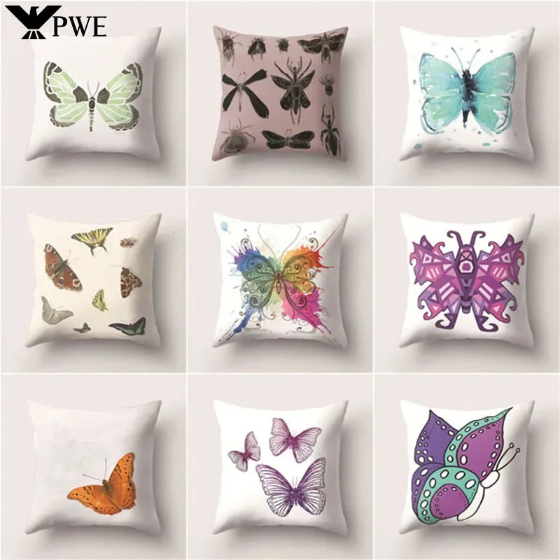 Axyaa Butterfly Cushion Cover - Europe Style - Colorful, 45*45cm